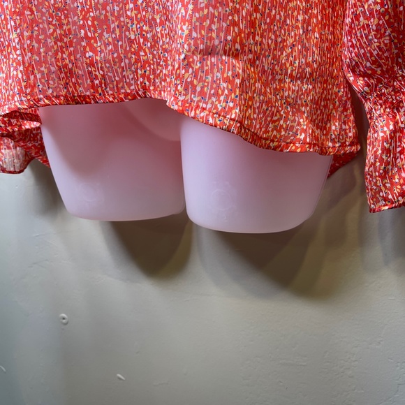 Collective Concepts | NWT Metallic Micro Floral Long Sleeve Lightweight Blouse - Picture 8 of 14